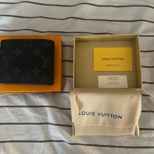 Louis Vuitton slender wallet monogram eclipse brand new box and everything